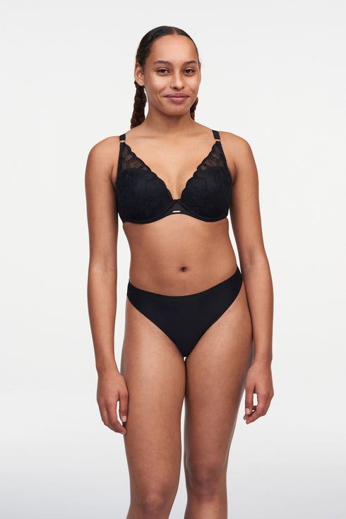 Chantelle Fleurs Lace Plunge T-shirt Bra